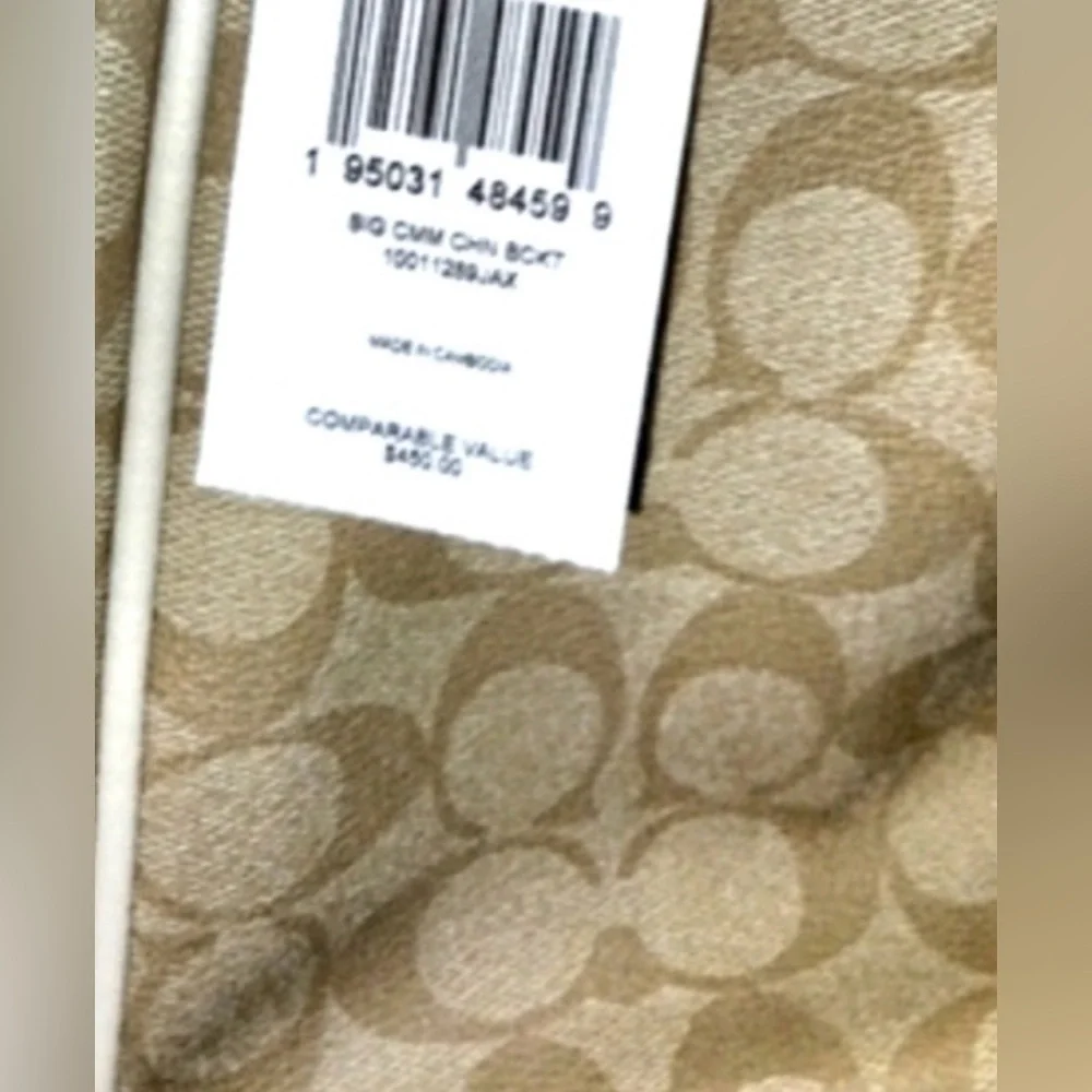 Coach Cammie Chain Bucket Bag in Light Khaki/Chalk - Picture 16 of 16